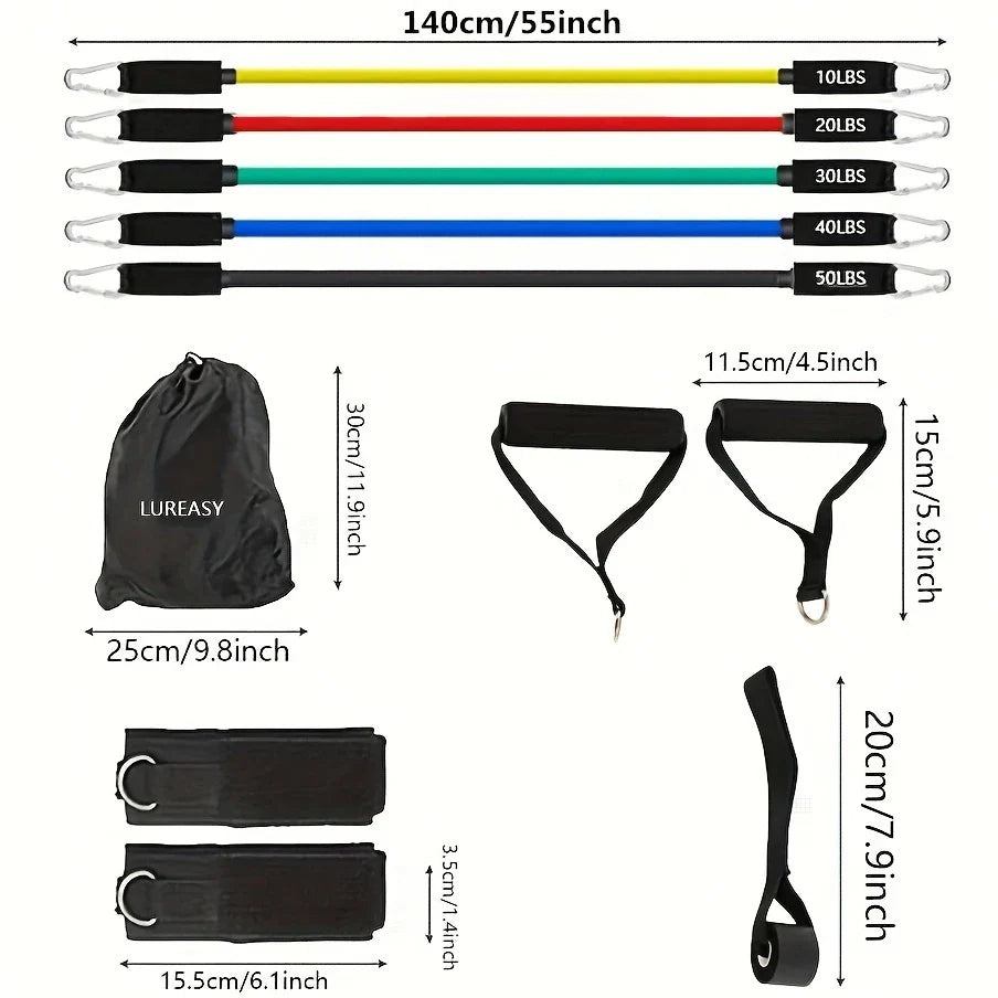 Kit de bandas de resistencia 11 pzs- PowerBand Kit