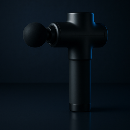 Masajeador de percusión Nexora Shop, fondo navy premium